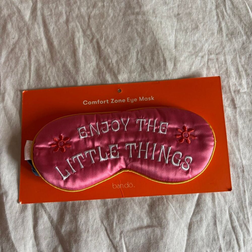 Ban.do Pink Satin Eye Mask Adjustable